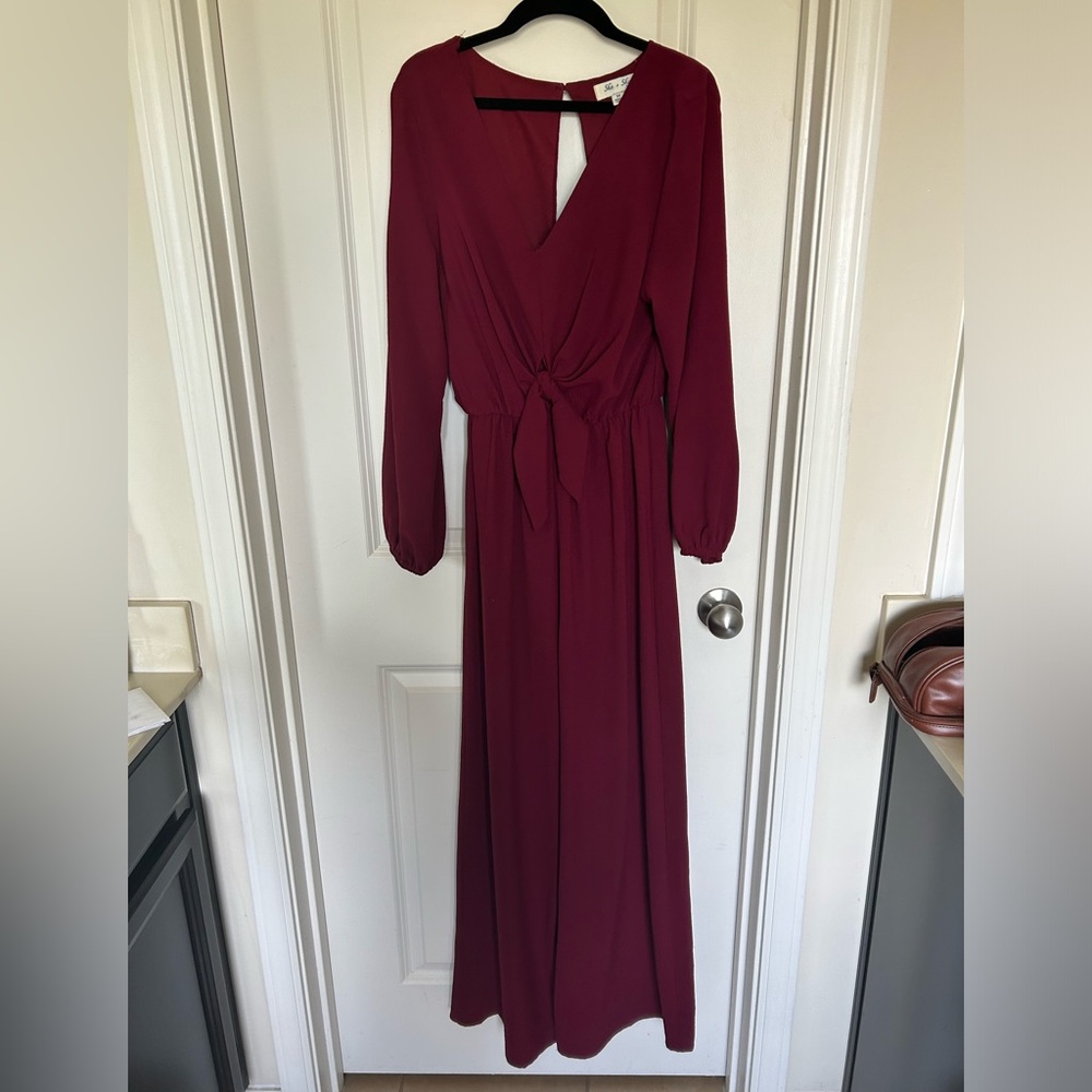 Long Sleeve Red Women’s Jumpsuit